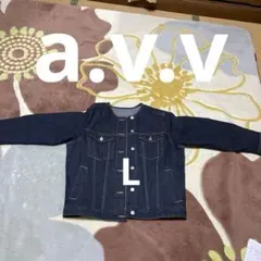 ノーカラー デニムジャケット