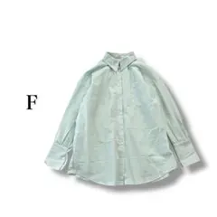 サッカーストライプボーイズライクシャツ 【F】 ゆったり カジュアル