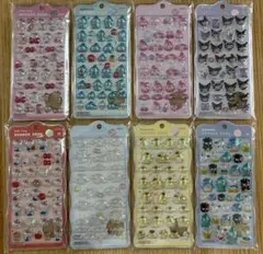 サンリオ　ボンボンドロップシール ちゅるきら 全8種 コンプリートセット