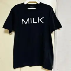 MILK ロゴTシャツ　ブラック　黒