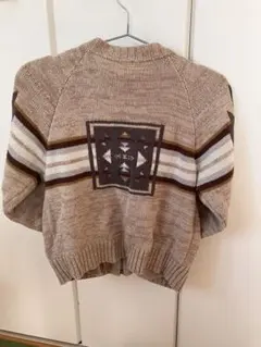 ベージュ ジッパーカーディガン 110-120cm