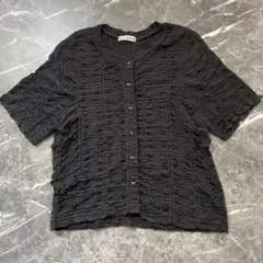 伸縮性　くしゅくしゅ　Tシャツ　ボタンシャツ　Mサイズ　しまむら