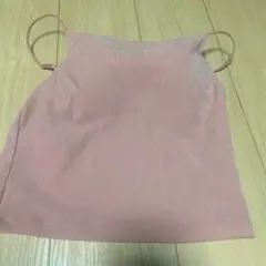 GU ブラフィール　ベロア　クロップド　キャミソール　ピンク
