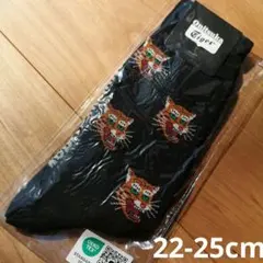 新品　Onitsuka Tiger 　ミドルソックス ブラック靴下 Sのサムネイル