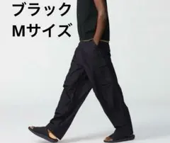 ユニクロC ワイドフィットカーゴパンツ ブラック Mサイズ