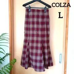 美品♪ ハニーズ COLZA チェック柄 マーメイドスカート ロングスカート L