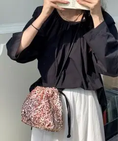 シャイニースパンコール巾着バッグ