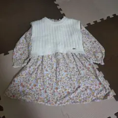 花柄ワンピース 長袖 110cm プティマイン