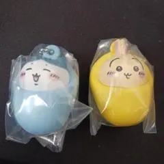 ちいかわおくるみマスコットチャーム︰ハチワレ、うさぎの2点