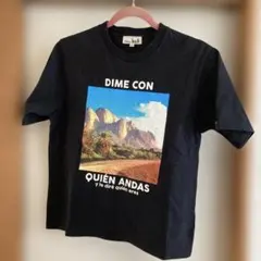 チチカカ　黒　プリントＴシャツ