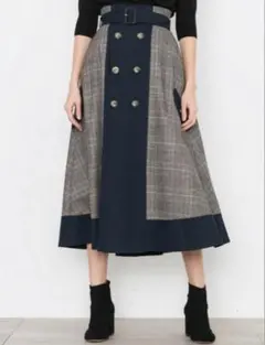 Ameri VINTAGE チェックトレンチスカートのサムネイル