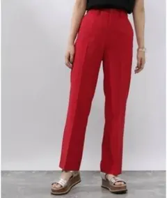 JEANASIS ストレッチカラースラックスパンツ Mサイズ　レッド