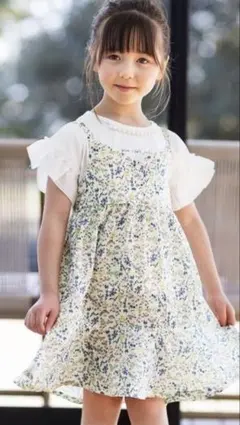 花柄ノースリーブワンピース