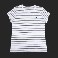 ★新品★アバクロンビー&フィッチ★ボーダー半袖Tシャツ (White/S)