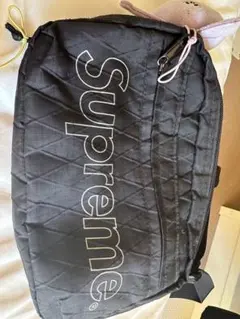 Supreme ブラック キルティングバッグ