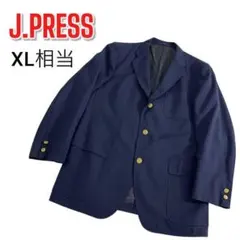 J.PRESS 金三つボタン ブレザージャケット 紺ブレ 薄手 背抜き XL相当