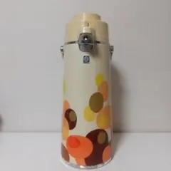 カラフルドット模様のポット 昭和レトロ 保温ポット ジャンク品