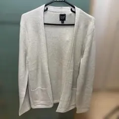 Gap メンズカーディガン(ホワイト) S 春秋時期にピッタリ！