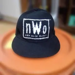 nWo　プロレス ベースボールキャップ 黒　ユーズド