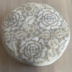 花柄円形 マカロン クッション ファスナーつき