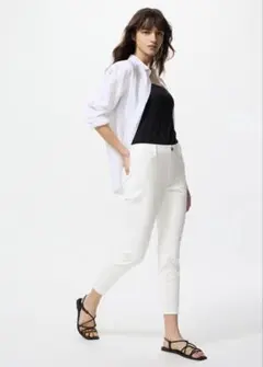 UNIQLO ウルトラストレッチクロップドレギンスパンツ ホワイト XXL