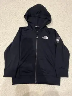 THE NORTH FACE 黒 120cmスクエアロゴ フルジップ パーカー