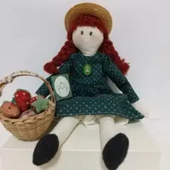 最終値下げカントリードール 赤毛人形とバスケット付き