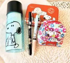 スヌーピー 文房具セット 5点 SNOOPY 筆箱 ペン 3色ボールペン ケース