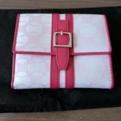 ご*め様 Lacoste 二つ折り財布 ホワイト/ピンクのサムネイル