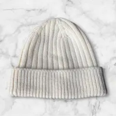 アイボリー ニット帽