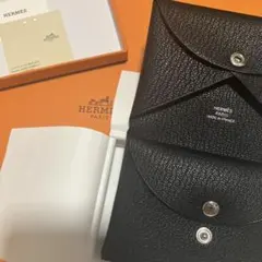 【新品未使用】エルメスカルヴィデュオ財布名刺ブラック希少シェーヴルHERMESのサムネイル