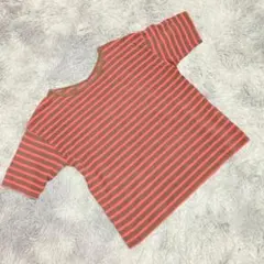 ニコアンド　ボーダーTシャツ　（L）　総柄　ボーダー柄　ラウンドネック　洗濯可