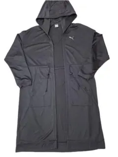 【美品】PUMA フード付きロングジャケット 黒