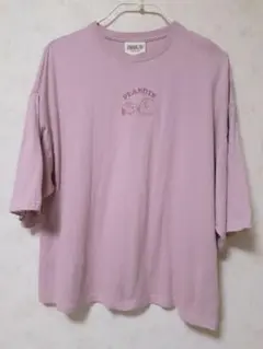 PEANUTS スヌーピー 半袖Tシャツ ピンクのサムネイル