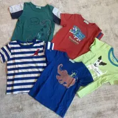 Hakka kids子供用Tシャツ6枚セット（恐竜・犬デザイン）100cm