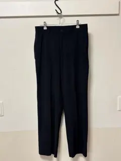 GIORGIO ARMANI ダブル2タックスラックスパンツ ブラック - メルカリ