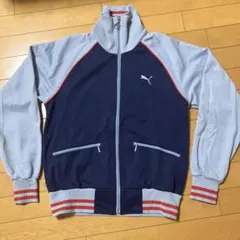 プーマ PUMA ジップアップジャケット M ネイビー/グレー　ジャージ
