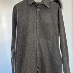 パープルレーベルチェック柄長袖シャツ