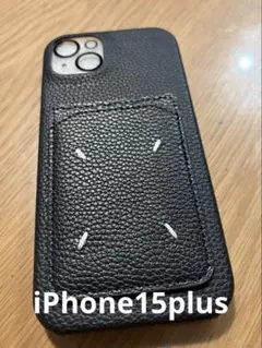 iPhone 15 Plus用レザー調ケース マルジェラ 風