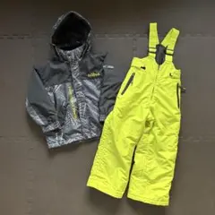möbus スキーウェア キッズ 上下セット 蛍光イエロー ブラック 120