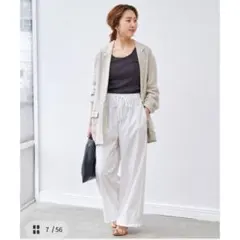 新品 リヴドロワ リネンストライプ ガウン ワンピース - メルカリ