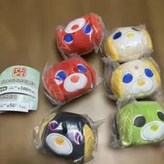 お茶犬　フェイスマスコット　6点まとめ売り