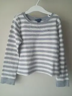 トミーヒルフィガー　長袖カットソー　ワッフル生地　トップス　グレー