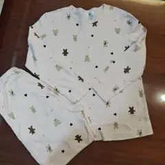 Wacoal KIDS クマ柄 長袖パジャマ　10サイズ