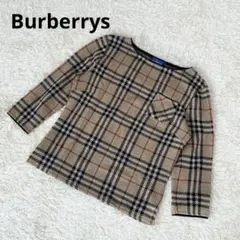 BURBERRY ノバチェック ホースロゴ 刺繍 ウール ニット キャメル M BURBERRY ノバチェック ホースロゴ 刺繍 ウール ニット キャメル M
