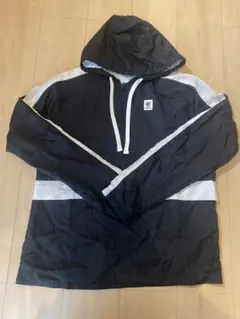 Reebok ナイロンジャケット ハーフジップ フード付き S