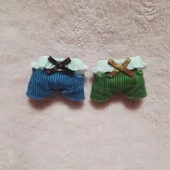 赤ちゃんお洋服　フリルサロペット２着セット　コーデュロイ➈