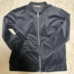 【nano universe】 スウェード調ネイビー ジップアップジャケット　M