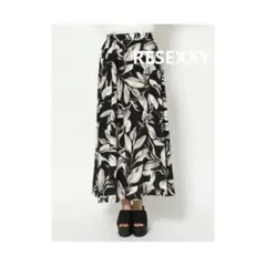 RESEXXY 葉柄フレアロングスカート