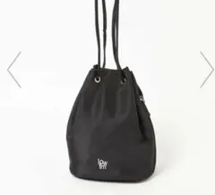 LOWRYS FARM 2way巾着ショルダーバッグ ブラック